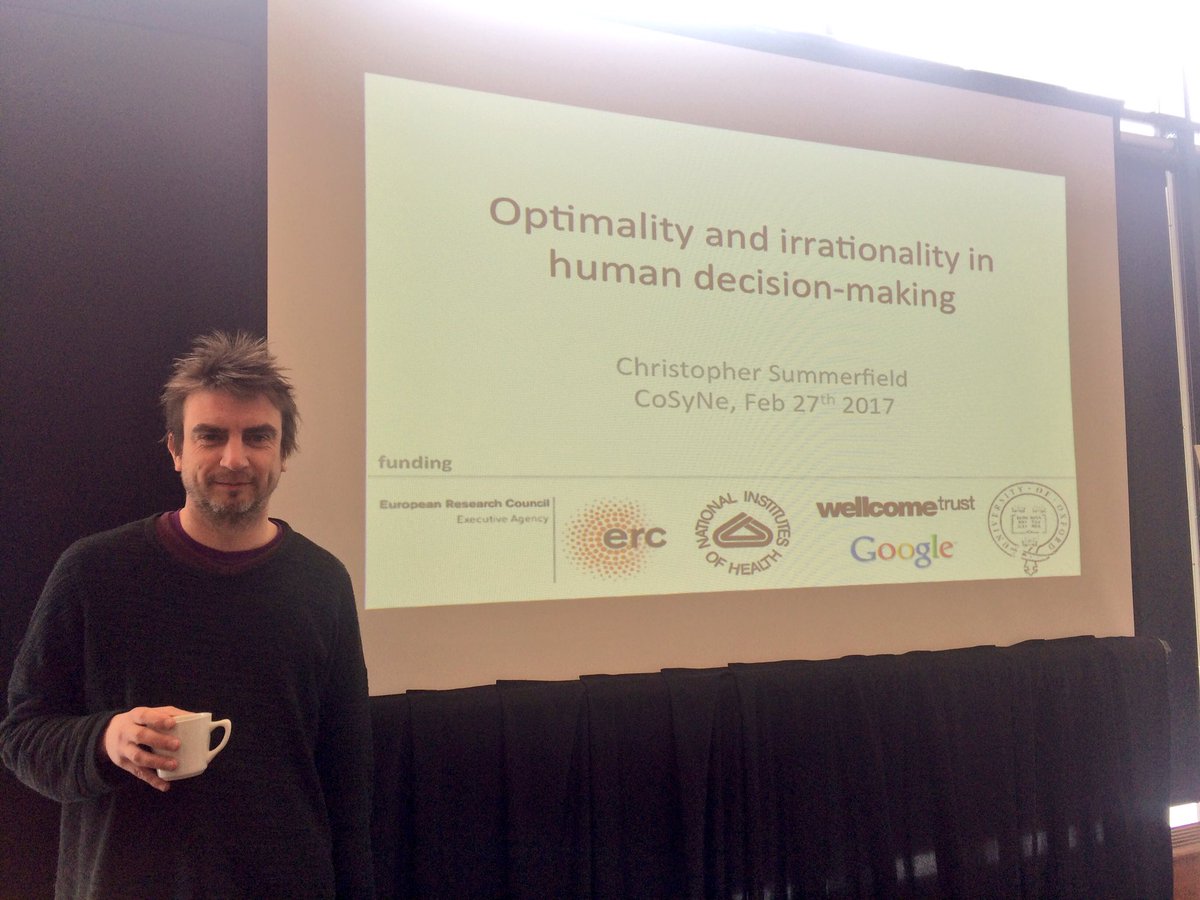 Chris giving a talk at Cosyne 2017 (Salt Lake City, USA)